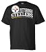 NFL Men's Pittsburgh Steelers Arched Horizon Tee Shirt (Black, X-Large)