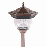 Antique Copper Acorn Stake Solar Lantern