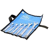 Aven 21187-105 Stainless Steel Combination Wrench Set, 6-piece in Roll Up Pouch