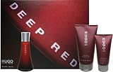 Deep Red by Hugo Boss for Women 3 Piece Set Includes: 1.6 oz Eau de Parfum Spray + 5.0 oz Body Lotion + 2.5 oz Shower Gel