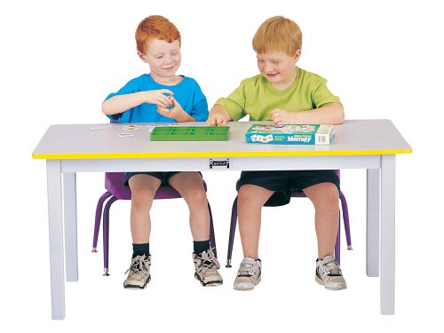 Rainbow Accents Large Rectangular Table Accents: Blue, Height: 20