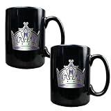 NHL Los Angeles Kings Two Piece Black Ceramic Mug Set - Primary Logo