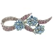 Ribbon With Flowers Pin Brooch