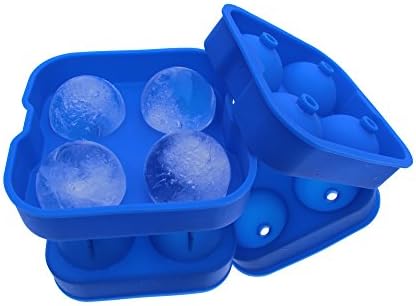 Loockie Ice Ball Maker - 5 Colors to Choose From. Enjoy Ice Cold Drinks for Longer Without Diluting It - Creates 4 X 1.8' Ice Spheres.