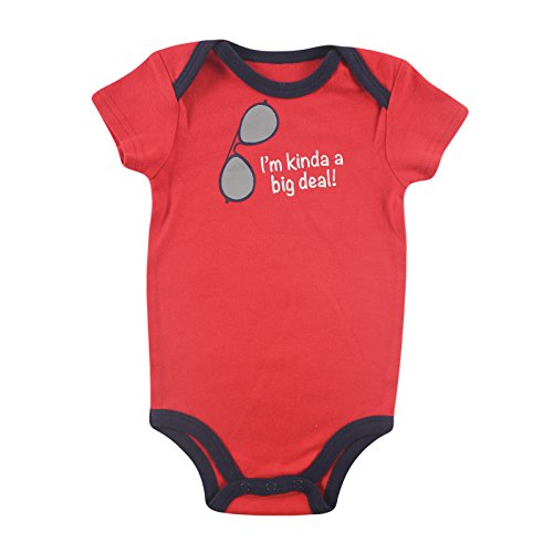 Luvable Friends Boys Funny Sayings Bodysuit, Kinda Big Deal, 0-3 Months