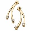 14kt Yellow Gold Two Stalk Diamond Earrings Jacket