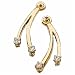 14kt Yellow Gold Two Stalk Diamond Earrings Jacket