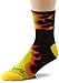 SockGuy Men's Fireball Socks, Black, Large/X-Large