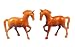 EXP Pair of Handmade Decorative Wood Horse Carvings (Thailand)