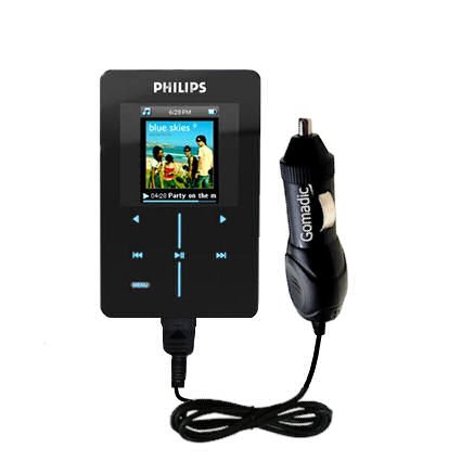 Rapid Car / Auto Charger for the Philips GoGear Micro Jukebox 8GB HDD1835/37   uses Gomadic TipExchange Technology