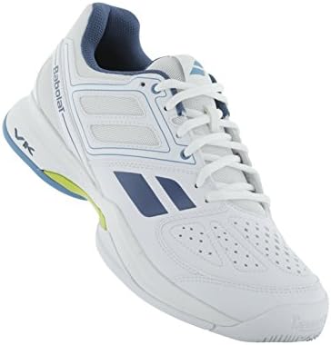 BABOLAT Pulsion BPM All Court Men's Tennis Shoe, White/Blue/Yellow, US10