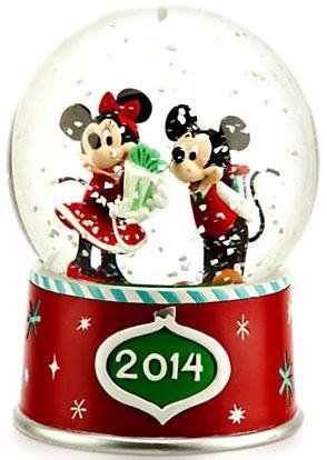 Disney – Mickey and Minnie Mouse 2014 Snowglobe – Holiday – New