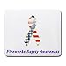 Fireworks Safety Awareness Ribbon Mouse Pad
