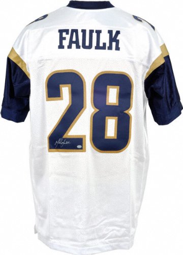 Marshall Faulk Autographed Jersey | Details: St. Louis Rams, Road