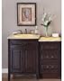 46.5" Bathroom Furniture LED Lighted Honey Onyx Top Single Sink Vanity Cabinet 726