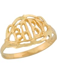 10k Yellow Gold Diamond Cut Oval Baby Birthday Celebration Baby Ring
