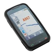 Black Durable Rubber Soft Silicone Skin Cover Case for AT&T Samsung Eternity SGH-A867 Cell Phone
