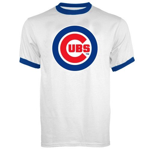 Chicago Cubs Logo Ringer T-Shirt by Majestic Athletic