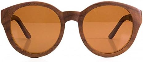 Woodzee Womens Naomi Walnut NAOWAL-BRN Polarized Brown Wood Sunglasses
