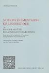 Notions �l�mentaires de linguistique...