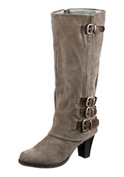 Stiefel von Andrea Conti aus Veloursleder in Taupe Gr. 38