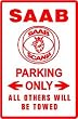 SAAB PARKING sign street car auto classic