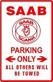 SAAB PARKING sign street car auto classic