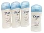 Dove Invisible Solids, Fresh, 4 Sticks - 2.6 Ounces, (Pack of 4)