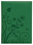 Produkt-Bild: Large Notebook Organic Flowers Kelly Green +++ stylisches SKETCH- und NOTIZBUCH +++ TOP Pierre Belv&eacute;d&egrave;re Qualit&auml;t
