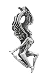 Art Nouveau Nude Fairy Sterling Silver 3D Pendant