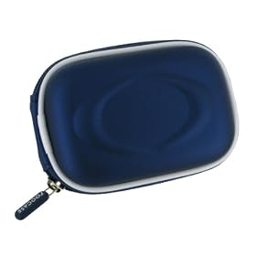 rooCASE EVA Hard Shell (Dark Blue) Case with Memory Foam for Sony Cybershot DSC-H55 Digital Camera Silver
