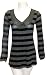 Stripe Babydoll Long Sleeve Top