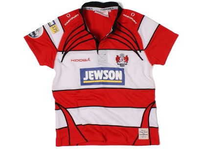 Gloucester 2011/12 Home Replica Rugby Shirt Red/White - size L Gloucester 2011/12 Home Replica Rugby Shirt Red/White - size L
