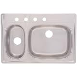 Buy FrankeUSA LSK854BX Offset Double Bowl Stainless Steel 33x22in. Topmount Sink by Franke