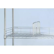 Quantum Storage Systems SL24 Side Ledge for 24" Deep Wire Shelving Units, Chrome Finish, 1" Width x 24" Length x 4" Height