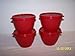 Tupperware Set of 4 Refrigerator Bowls 14 Ounce Red