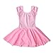 Dancina Girls' Classic Leotard Dress Short Sleeve Cotton and Spandex