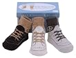 3 Pair PEACE Socks- 0-9 M - Keepsake Gift Box- Anti-Slip Soles-Baby Emporio