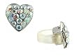 Cell Phone Charm - C21 - Antennae Jewelry - Crystal Heart ~ Clear AB