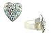 Cell Phone Charm - C21 - Antennae Jewelry - Crystal Heart ~ Clear AB