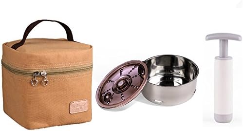 Seed Portable Stainless-steel Recyclable Food Storage Containers with Leak-proof Lids Vacuum Pump and Insulated Lunch Bags 15.5oz
