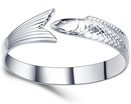 Sterling Silver Fish Cuff Bracelet For Women