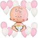 Girl Baby Balloon Kit (Pink and White)