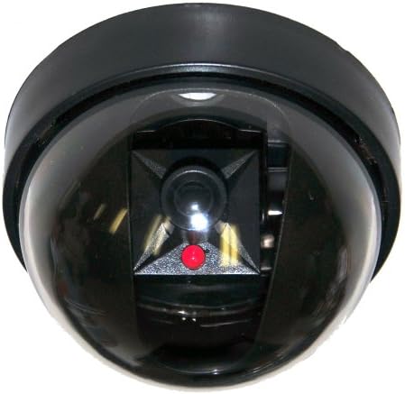 VideoSecu Fake Dummy Imitation Dome Security Camera with Flashing Light LED Cost-Effective Security CCTV Simulated Dome Camera 3PZ