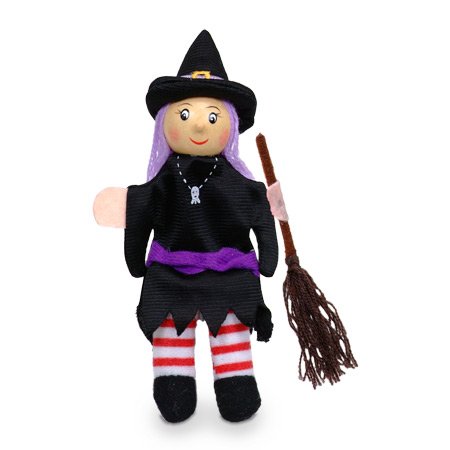 Wooden Head Finger Puppets - Story Characters - Witch by Fiesta Crafts