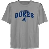 NCAA Duquesne Dukes Youth Ash Logo Arch T-shirt-
