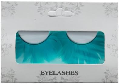 Mother's Day Gifts Fancy Makeup Party Natural Feather Fake Eyelashes Sky Blue
