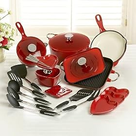 Tim Love Cottage Collection 22-piece Cast Iron Cookware Set