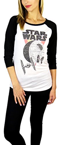Star Wars Womens Baseball Raglan Tee White/Black