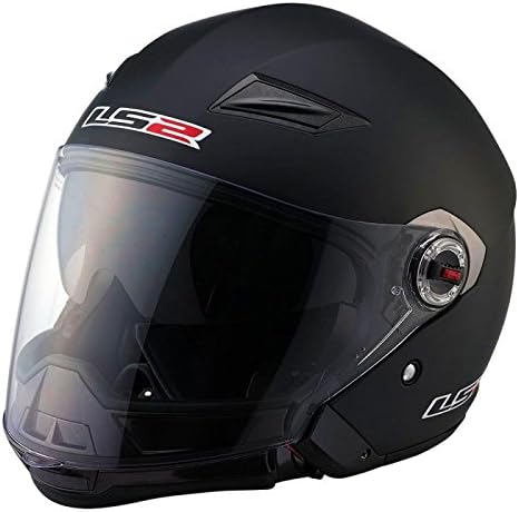 LS2 OF569 Scape Solid Open Face Helmet(Matte Black, Small)